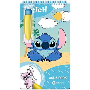 Livro aquabook stitch 24,5x10cm 10pgs - culturama (unidade)