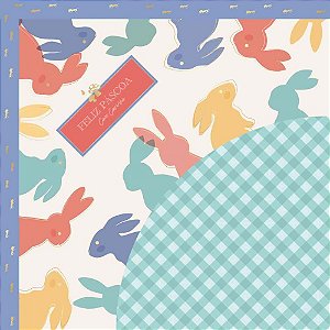 Embalagem p/ovo de pascoa 32x32cm.express picnic azul - cromus (pct.c/25)