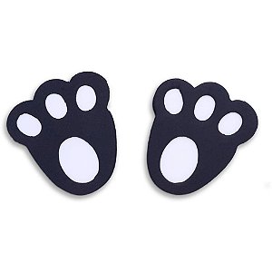 Decoracao de pascoa caminho pata coelho 5x6cm. - evamax (pct.c/10)