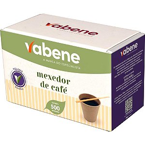 Palheta descartavel mexedor de cafe bambu - vabene (pct.c/100)