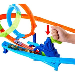 Hot wheels pista action ciclone de lançamento rapido - mattel (unidade)