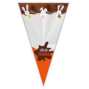 Embalagem para trufa/cone cone chocolatier 18x30cm - xingo embalagens (pct.c/50)