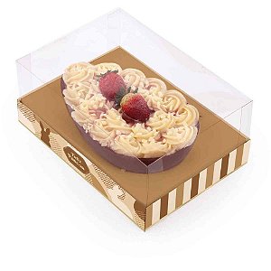 Caixa p/ovo de pascoa cx visor p/ovo brule 250g - packpel (pct.c/06)