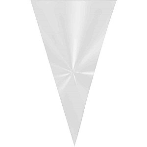 Embalagem para trufa/cone cone incolor 14x23cm - xingo embalagens (pct.c/50)