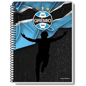 Caderno 10x1 capa dura gremio 160fls - pauta branca (pct.c/02)