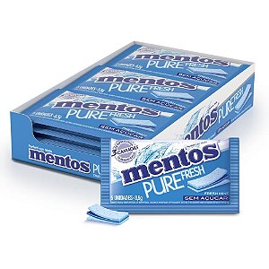 Goma de mascar mentos pure fresh mint 8,5g - perfetti van melle (dp.c/15)