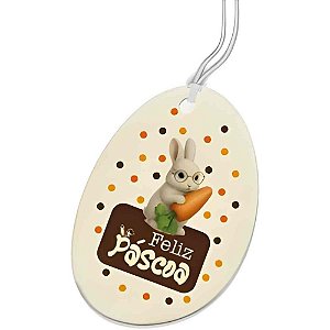 Etiqueta para pascoa tag coelho brulee 46x64mm - xingo embalagens (pct.c/10)