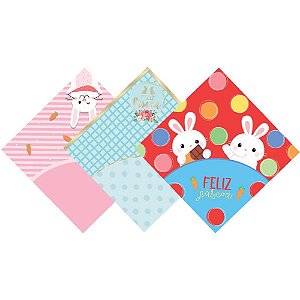 Embalagem p/ovo de pascoa 39x39cm pascoa decorado (sortido) - packpel (pct.c/05)