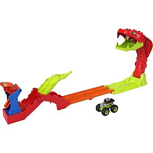 Hot wheels pista monster truck ataque gigantesco da serpente - mattel (unidade)