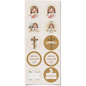 Adesivos decorados pascoa redondo renascimento - packpel (pct.c/10)