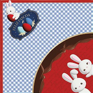 Embalagem p/ovo de pascoa 24x24cm contos de pascoa azul - cromus (pct.c/25)