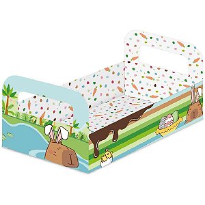 Cesta de papel capipascoa 18,1x12,4cm - festcolor (pct.c/03)