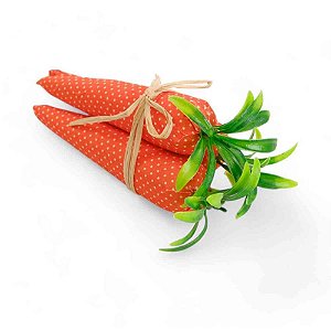 Coelho de pascoa cenoura laranja/vd c/3un - cromus (kit)