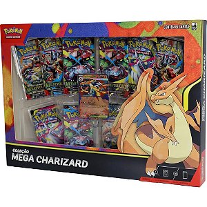 Jogo de cartas pokemon box mega charizard - copag (unidade)