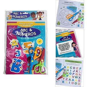 Livro de atividades recortar e brincar abc/numeros - magic kids (unidade)