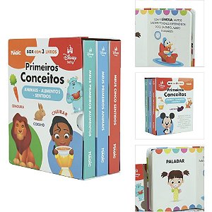 Livro infantil ilustrado box primeiros conceitos c/3 - magic kids (unidade)