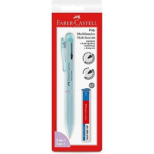 Lapiseira 0.7mm poly lapiseira/caneta 3em1 mix - faber-castell (unidade)