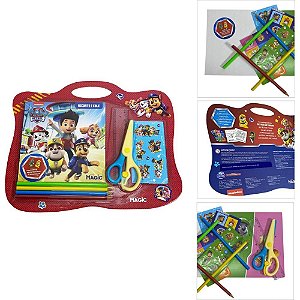 Livro de colorir recorte e cole patrulha canina - magic kids (unidade)