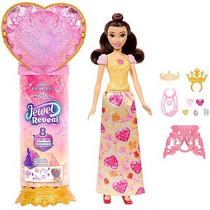 Boneca disney princesa reveal bela - mattel (unidade)