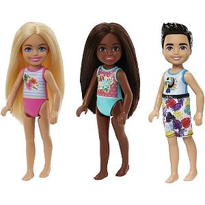Barbie family chelsea na praia (sortido) - mattel (unidade)