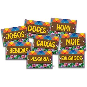Festa junina placas informativas (sortido) - festcolor (pct.c/08)