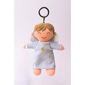 Chaveiro anjinho azul 15cm - zip (unidade)