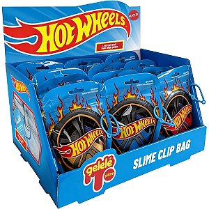Slime hot wheels gelele clip bag180g - doce brinquedo (dp.c/15)