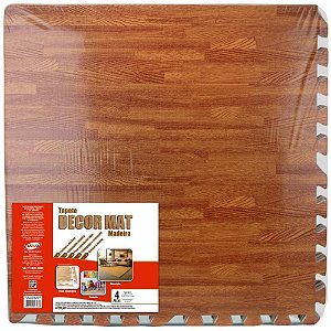 Tatame 04 placas 60x60x1cm madeira - evamax (pacote)