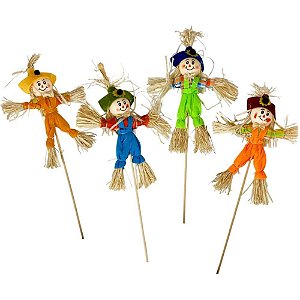 Festa junina espantalho espeto peq (sortido) - art lille (pct.c/12)