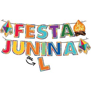 Festa junina faixa decorativa junina/julina - festcolor (unidade)