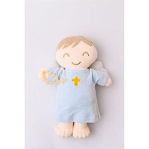 Boneca de pelucia anjinho da guarda azul 32cm - zip (unidade)