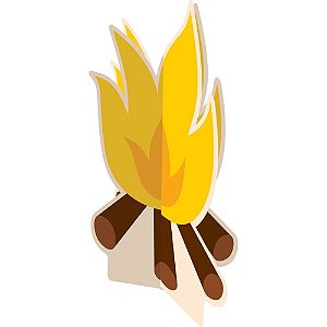 Festa junina figura 3d fogueira - festcolor (unidade)