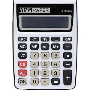 Calculadora de mesa 8 digitos com som - yins (unidade)
