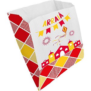 Festa junina saquinho multiuso arraia - festcolor (pct.c/50)