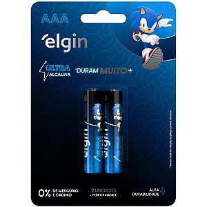 Pilha alcalina palito aaa ultra alcalina - elgin (bl.c/02)