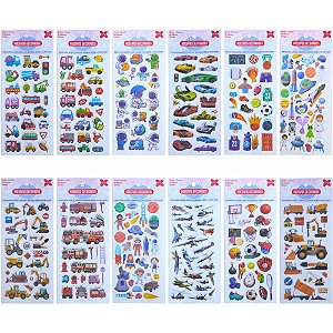 Adesivos decorados 10x24cm. boy kids cart.sortida - make+ (pct.c/24)