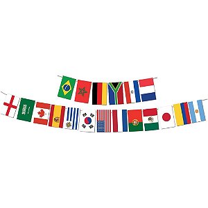 Copa do mundo faixa decorativa paises - festcolor (unidade)