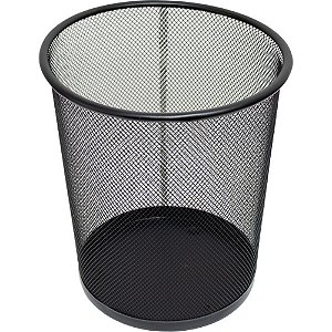 Lixeira para escritorio aramado 8,5l preto - yins (unidade)