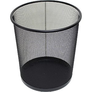 Lixeira para escritorio aramado 12l preto - yins (unidade)