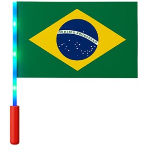 Copa do mundo bandeira br.hast.mao led 20x28 - nyr festas (pct.c/12)