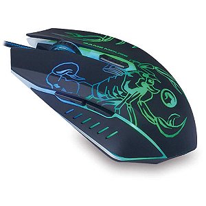 Mouse optico usb gamer light ate 2400dpi 6botoe - bright (unidade)