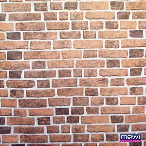 Tnt estampado 1,40m 40g tijolinho - mewi (rl-10mts)