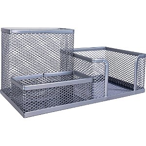 Acessorio para mesa aramado 3 reparticoes prata - yins (unidade)