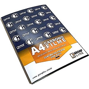Papel carbono para lapis filme azul a-4 - gramp line (cx.c/100)