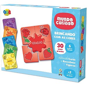 Brinquedo pedagogico brincando com as cores 30pcs - ggb plast (unidade)
