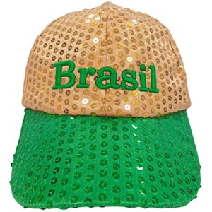 Copa do mundo bone brasil lantejoula - nyr festas (unidade)