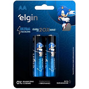 Pilha alcalina pequena aa 10blisterx2un ultra - elgin (caixa)