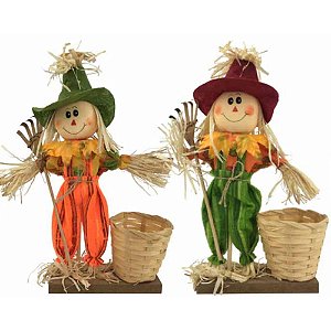 Festa junina espantalho c/cesta med. (sortido) - art lille (pct.c/04)