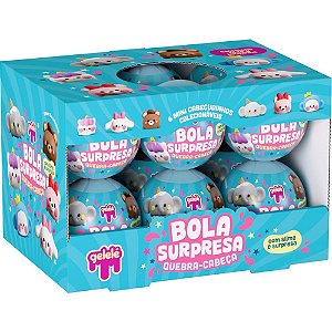 Slime bola surpresa cabecudinhos (sortido) - doce brinquedo (dp.c/12)