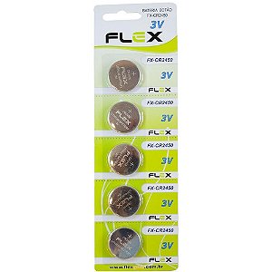 Pilha bateria botao cr2450 lithium - flex (ct.c/05)